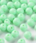 Aquamarine Opaque Acrylic Round Beads – 8 × 7mm, 2mm Hole Opaque Acrylic Round Beads 8 × 7mm | BalzarCrafts