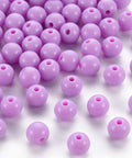 Violet Opaque Acrylic Round Beads – 8 × 7mm, 2mm Hole Opaque Acrylic Round Beads 8 × 7mm | BalzarCrafts