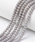 DARK GRAY (BE7914-D10) Opaque Glass beads, Faceted, Rondelle, 4x3mm (1 STR) Opaque Glass beads, Faceted, Rondelle, 4x3mm (1 STR)