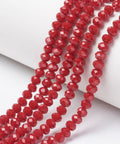 FIREBRICK (BE7914-D02) Opaque Glass beads, Faceted, Rondelle, 4x3mm (1 STR) Opaque Glass beads, Faceted, Rondelle, 4x3mm (1 STR)