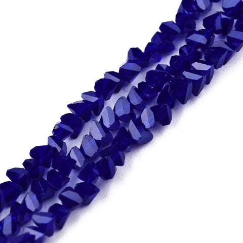 DARK BLUE Opaque Solid Color Glass Beads, Faceted Triangle, 3x2x2mm Opaque Solid Color Glass Beads, Faceted Triangle, 3x2x2mm