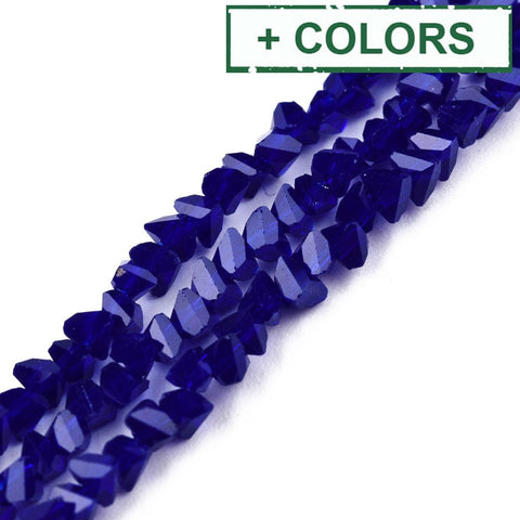 Opaque Solid Color Glass Beads, Faceted Triangle, 3x2x2mm Opaque Solid Color Glass Beads, Faceted Triangle, 3x2x2mm