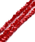 DARK RED Opaque Solid Color Glass Beads, Faceted Triangle, 3x2x2mm Opaque Solid Color Glass Beads, Faceted Triangle, 3x2x2mm