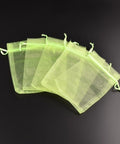 Organza Bags, Rectangle, Light Green, about 10cm wide, 15cm long Organza Bags, Rectangle, Light Green, about 10cm wide, 15cm long