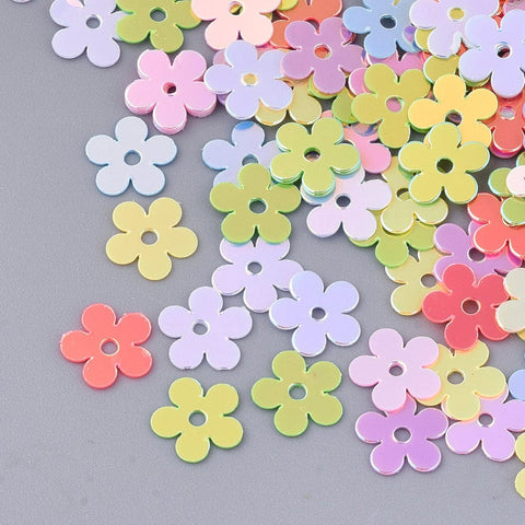 DARKER COLOR Ornament Accessories, PVC Plastic Paillette/Sequins Beads, Flower, Mixed Color Ornament Accessories, PVC Plastic Paillette/Sequins Beads, Flower, Mixed Color