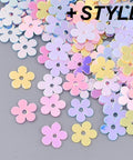 Ornament Accessories, PVC Plastic Paillette/Sequins Beads, Flower, Mixed Color Ornament Accessories, PVC Plastic Paillette/Sequins Beads, Flower, Mixed Color