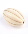 Oval Plating Acrylic Beads, Golden Metal Enlaced, Beige Size: about 24mm long Oval Plating Acrylic Beads, Golden Metal Enlaced, Beige Size: about 24mm long
