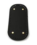 BLACK Oval PU Leather Bag Base – Knitting & Crochet Bag Base with Iron Studs, 223x102x9mm Oval PU Leather Bag Base – Knitting & Crochet Bag Base with Iron Studs, 223x102x9mm