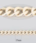 Oxidation Aluminum Curb Chains, Faceted, Unwelded, Light Gold 13X17mm long, 3mm thick Oxidation Aluminum Curb Chains, Faceted, Unwelded, Light Gold 13X17mm long, 3mm thick