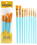 Turquoise Blue Paint Plastic Craft Brushes Set, with Aluminium Tube, for DIY Oil Watercolor Painting Craft Paint Plastic Craft Brushes Set, with Aluminium Tube, for DIY Oil Watercolor Painting Craft