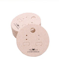Paper Earring Display Cards, Misty Rose, Round Size: about 50mm in diameter Paper Earring Display Cards, Misty Rose, Round Size: about 50mm in diameter