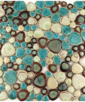 Pebble-Shaped Porcelain Mosaic Tiles on Mesh – 30x30cm Sheet Pebble Porcelain Mosaic Tiles on Mesh 30x30cm | Indoor & Outdoor