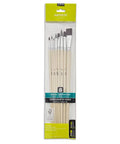 Pébéo Long Handle Paint Brush Set – 8 Round & Flat Brushes Pébéo Long Handle Paint Brush Set – 8 Round & Flat Brushes