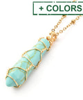 Pendant Necklace, Copper Wire Wrap Pendant and 304 Stainless Steel Necklace,(40.5cm) Pendant Necklace, Copper Wire Wrap Pendant and 304 Stainless Steel Necklace,(40.5cm)