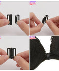 Plastic Bikini Clips, Snap Closure, Black Plastic Bikini Clips, Snap Closure, Black