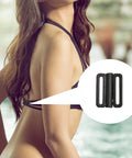 Plastic Bikini Clips, Snap Closure, Black Plastic Bikini Clips, Snap Closure, Black