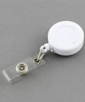 White Plastic Clip-On Retractable Badge Holders, Tag Card Holders Plastic Clip-On Retractable Badge Holders, Tag Card Holders