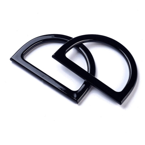 BLACK Plastic D Shape Purse Handles, 85x120x8mm Plastic D Shape Purse Handles, 85x120x8mm