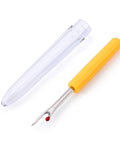 Plastic Handle Iron Seam Rippers, Platinum Metal Color, Yellow Size: about 89mm long Plastic Handle Iron Seam Rippers, Platinum Metal Color, Yellow Size: about 89mm long