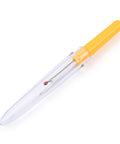 Plastic Handle Iron Seam Rippers, Platinum Metal Color, Yellow Size: about 89mm long Plastic Handle Iron Seam Rippers, Platinum Metal Color, Yellow Size: about 89mm long