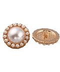 Plastic Imitation Pearl Shank Buttons, with Alloy Finding, Flower, Light Gold, 25x13.5mm Plastic Imitation Pearl Shank Buttons, with Alloy Finding, Flower, Light Gold, 25x13.5mm