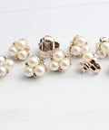 Plastic Shank Buttons, Plastic Imitation Pearl, for Garment Accessories, Flower 15mm Plastic Shank Buttons, Plastic Imitation Pearl, for Garment Accessories, Flower 15mm