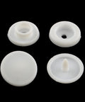 Plastic Snap Fasteners, Raincoat Snap Buttons, Flat Round, White White Plastic Snap Fasteners – Flat Round Raincoat Snap Buttons for Sewing & DIY Crafts