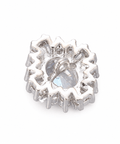 Platinum Brass Flower Shank Button with Clear Cubic Zirconia – 14.5mm Platinum Brass Flower Shank Button with Clear Cubic Zirconia – 14.5mm