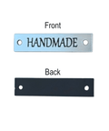 SILVER Plexi Link with word "HANDMADE' 30x8.4mm Plexi Link with word "HANDMADE' 30x8.4mm