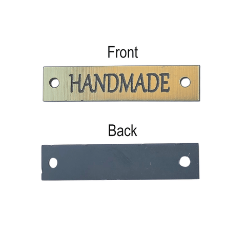 GOLDEN Plexi Link with word "HANDMADE' 30x8.4mm Plexi Link with word "HANDMADE' 30x8.4mm