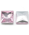 PEARL PINK / SQUARE 10x10x5mm Pointed Back Glass Rhinestone Cabochons, Faceted, Back Plated 10mm Pointed Back Glass Rhinestone Cabochons, Faceted, Back Plated 10mm