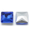 BLUE / SQUARE 10x10x5mm Pointed Back Glass Rhinestone Cabochons, Faceted, Back Plated 10mm Pointed Back Glass Rhinestone Cabochons, Faceted, Back Plated 10mm
