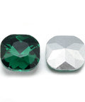SEA GREEN / SQUARE (ROUNDED) 10x10x4.5mm Pointed Back Glass Rhinestone Cabochons, Faceted, Back Plated 10mm Pointed Back Glass Rhinestone Cabochons, Faceted, Back Plated 10mm