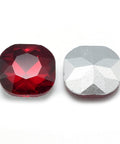 RED / SQUARE (ROUNDED) 10x10x4.5mm Pointed Back Glass Rhinestone Cabochons, Faceted, Back Plated 10mm Pointed Back Glass Rhinestone Cabochons, Faceted, Back Plated 10mm