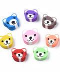 Polymer Clay Beads, Bear, Mixed, 8~11x9~11x4mm Polymer Clay Beads, Bear, Mixed, 8~11x9~11x4mm