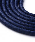 MIDNIGHT BLUE Polymer Clay Beads, Disc Heishi Beads 6mm Polymer Clay Beads, Disc Heishi Beads 6mm