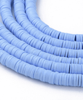 CORN BLUE Polymer Clay Beads, Disc Heishi Beads 6mm Polymer Clay Beads, Disc Heishi Beads 6mm