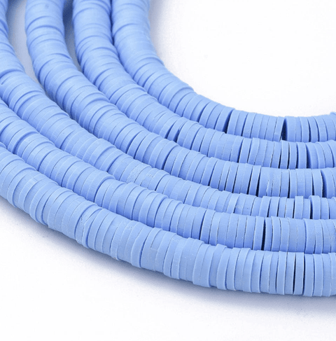 CORN BLUE Polymer Clay Beads, Disc Heishi Beads 6mm Polymer Clay Beads, Disc Heishi Beads 6mm