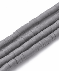 GRAY Polymer Clay Beads, Disc Heishi Beads 6mm Polymer Clay Beads, Disc Heishi Beads 6mm