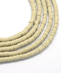 PALE GOLDENROD Polymer Clay Beads, Disc Heishi Beads 6mm Polymer Clay Beads, Disc Heishi Beads 6mm