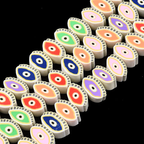 Polymer Clay Beads, Eye, Mixed Color, 6~8x9.5mm Polymer Clay Beads, Eye, Mixed Color, 6~8x9.5mm