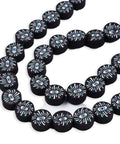 Polymer Clay Beads, Flat Round with Eye, Black, 9~10x4.5~5mm Polymer Clay Beads, Flat Round with Eye, Black, 9~10x4.5~5mm