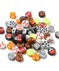 Polymer Clay Beads, Football/Basketball/Rugby/Volleyball/Baseball, Mixed Color 9.5mm Polymer Clay Beads, Football/Basketball/Rugby/Volleyball/Baseball, Mixed Color 9.5mm