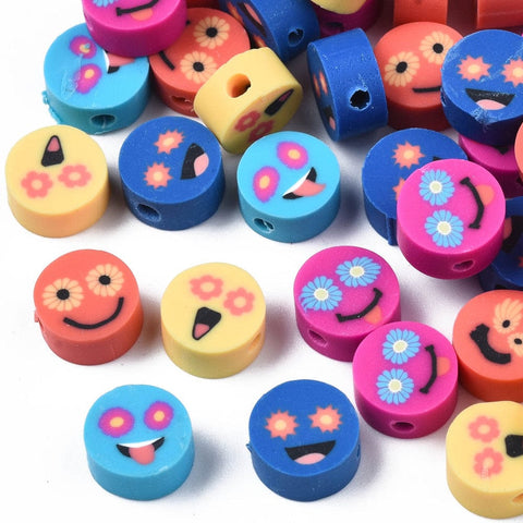 Polymer Clay Beads, Mixed Color, 9~10x4~5mm Polymer Clay Beads, Mixed Color, 9~10x4~5mm