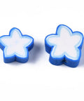 BLUE Polymer Clay Beads, Star, 8.5~11x9~11x4mm Polymer Clay Beads, Star, 8.5~11x9~11x4mm