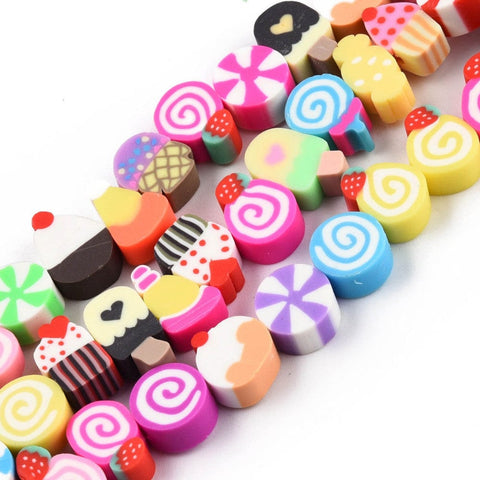 Polymer Clay Beads Strands, Imitation Food, Mixed Shapes, Colorful, 9~14x6~9.5x4.5~5mm Polymer Clay Beads Strands, Imitation Food, Mixed Shapes, Colorful, 9~14x6~9.5x4.5~5mm