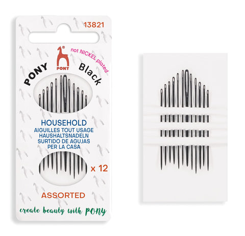 PONY Black Nickel-Free Hand Sewing Needles Set – Non-Reflective, Anti-Allergy (Sharps, Tapestry & Darners) PONY Black Nickel-Free Hand Sewing Needles Set – Non-Reflective, Anti-Allergy (Sharps, Tapestry & Darners)