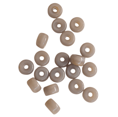 GREY Pony Glass Beads 6x9mm – Oval Craft Beads for Jewelry Making, Beading & DIY Projects Pony Glass Beads 6x9mm – Oval Craft Beads for Jewelry Making, Beading & DIY Projects