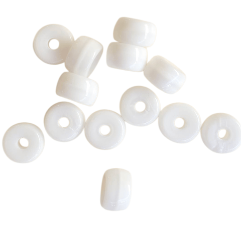 WHITE Pony Glass Beads 6x9mm – Oval Craft Beads for Jewelry Making, Beading & DIY Projects Pony Glass Beads 6x9mm – Oval Craft Beads for Jewelry Making, Beading & DIY Projects
