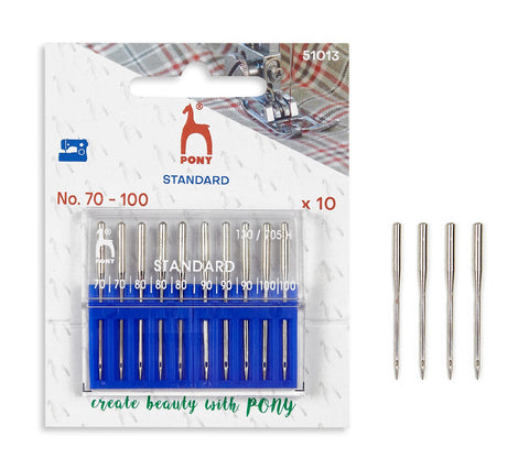 Pony Universal Needle for General Domestic Sewing. With flat shank. Pony Universal Needle for General Domestic Sewing. With flat shank.